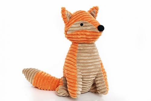 Ribbed Fox Doorstop Orange Brown Decorative