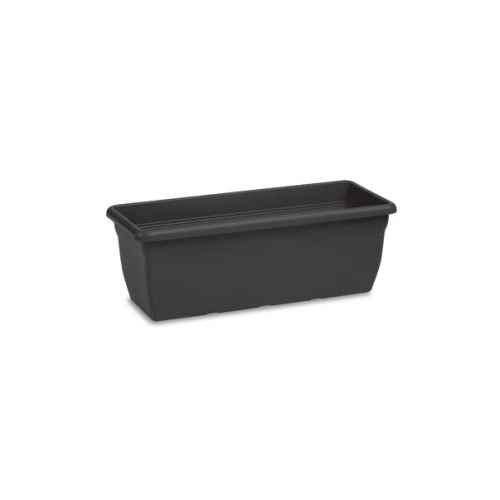 Mediterranean Balcony Planter 40cm Anthracite Durable Weather Resistant Plastic