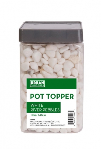 White River Pebbles, Pot Toppers, 1.8Kg