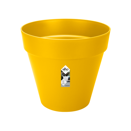 Loft Urban Round 40cm Ochre Outdoor Flowerpot with Wheels and Water Reservoir