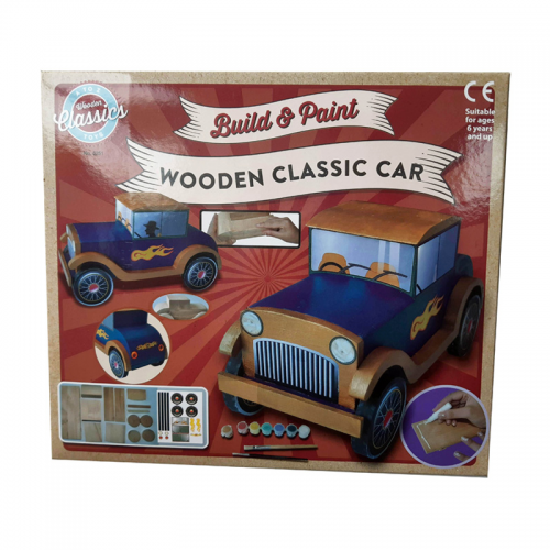 Build and Paint Wooden Classic Car for Kids