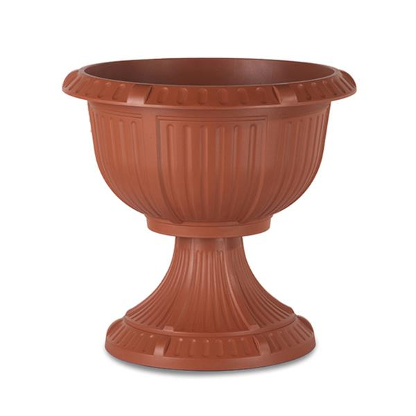 Venice Flower Vase with Pedestal 32cm Plastic Terracotta 11L Indoor Outdoor