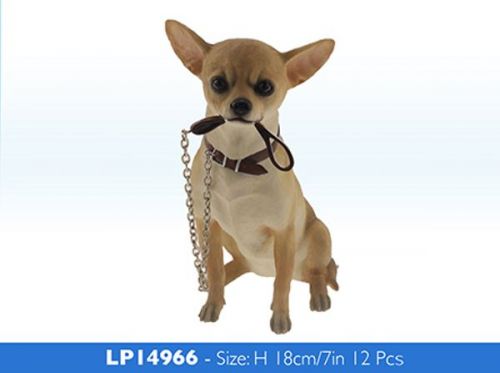 18cm Walkies Chihuahua Dog Sitting Animal Figurine Ornament Gift Idea