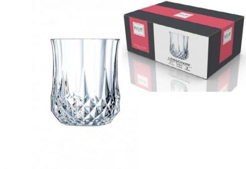 Pack of 6 Eclat Cristal D'Arques Longchamp Tumbler Mixer Crystal Glasses 23 cl