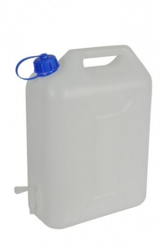 10Ltr White Watercan Storage With Tap and Handle Plastic