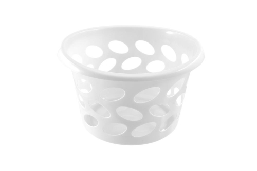 Round Laundry Basket White 26x45x45cm