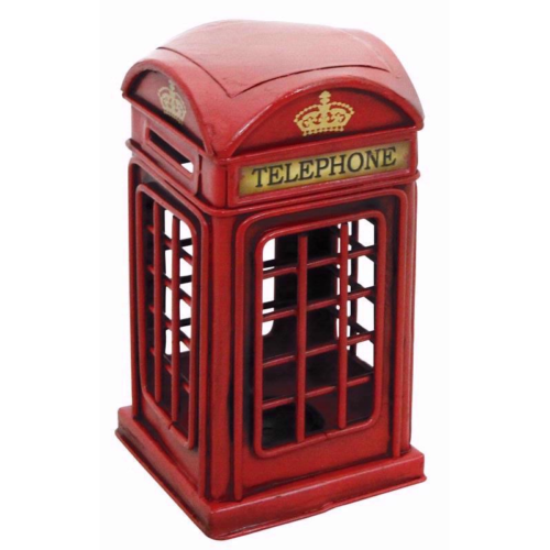 Telephone Box Design Metal Money Box Vintage New Classic