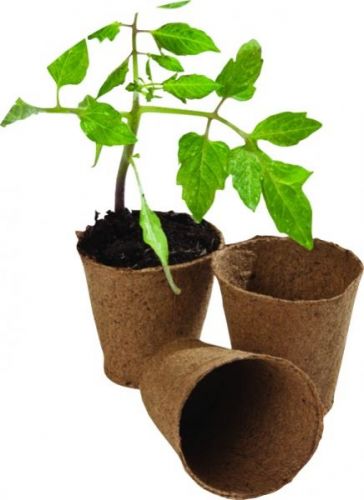 24pcs 6cm Round Fibre Pots For Home Growing Gardening