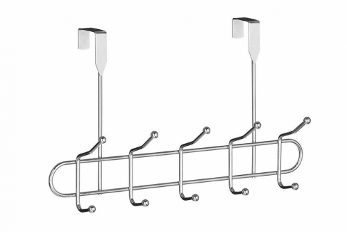 10 Hook Over Door Hanger 41cm Strong Durable Chrome