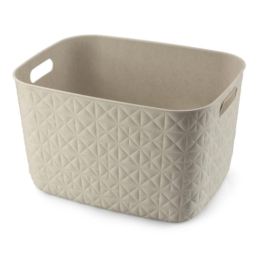 Softex Large Storage Basket 19L Chalk White Plastic for Home Office Indoor Use