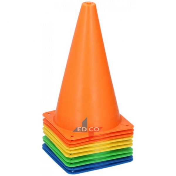 Set of 10 Dunlop Training Cones Plastic