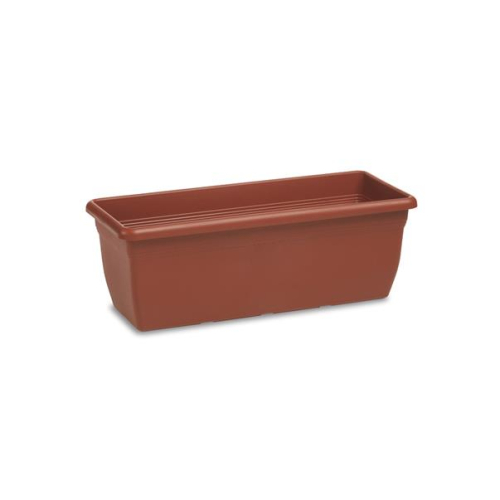 Mediterranean Balcony Planter 50cm Terracotta Durable Weather Resistant Plastic