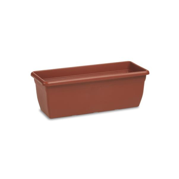 Mediterranean Balcony Planter 50cm Terracotta Durable Weather Resistant Plastic