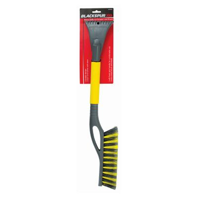 Heavy Duty Ice Scraper and Brush Wide Blade Foam Grip for Efficient Winter Use