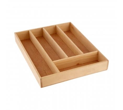 Wooden 5 Compartment Cutlery Tray 30X38X5 CM