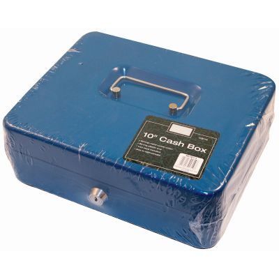 Cash Box 10 Inch Metal With Handle Lock And Keys