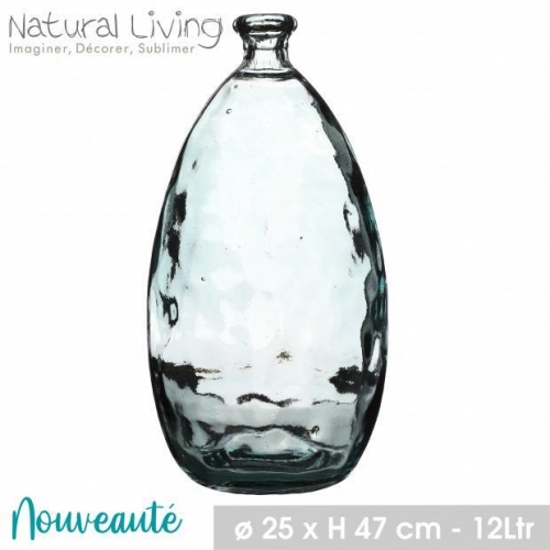 Vase LOU in Recycled Glass 12L