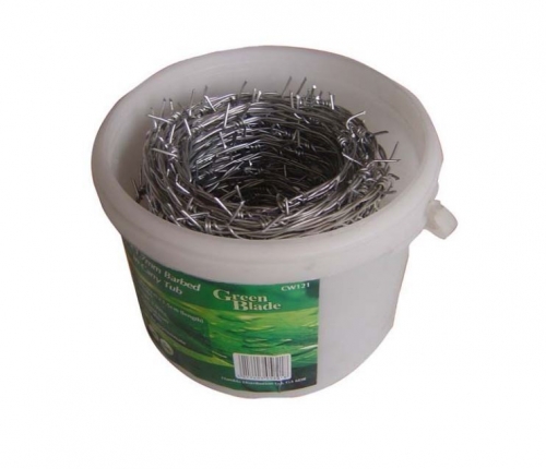 30m X 1.7mm Galvanised Barbed Wire In Tub Garden Security Fencing