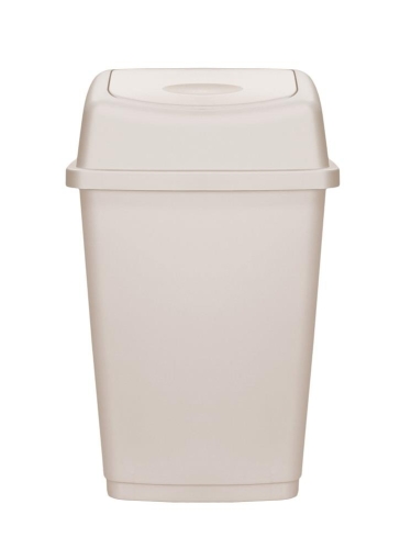 A & D 50ltr Swing Bin Taupe 66x33x41cm