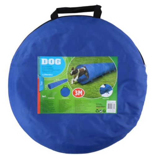 Dog Training Tunnel 3M  with Carrying Bag and Ground Pins
