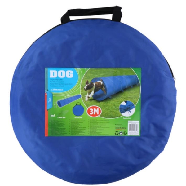 Dog Training Tunnel 3M with Carrying Bag and Ground Pins