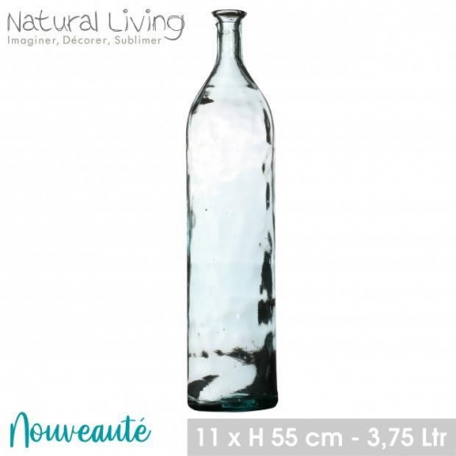 Bottle In Recycled Glass Victoria 55X11 cm