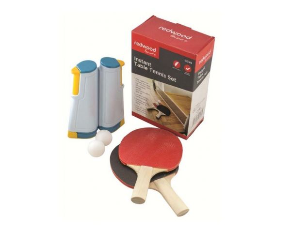 Instant Full Size Table Tennis Set With Retractable Net With Bats And Balls