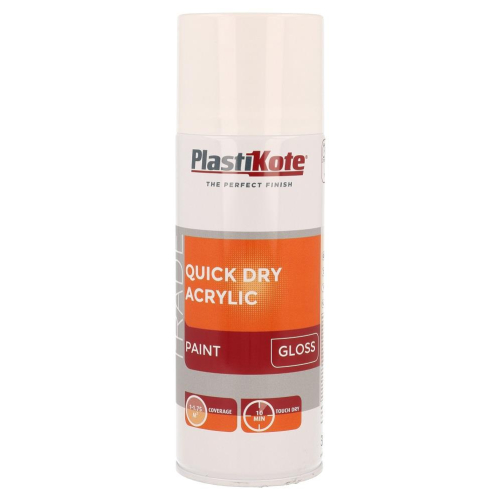 Quick Dry Acrylic Gloss White 400ml Smooth Gloss Finish for DIY Projects
