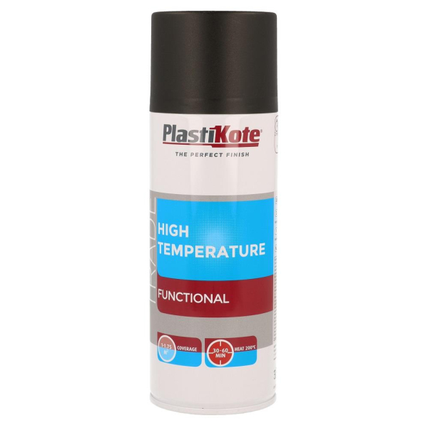 High Temperature Paint Black 400ml Heat Resistant Engine BBQ Radiator Fast Dry
