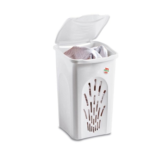 Primavera Line Air Flow Laundry Hamper 50 Litres White