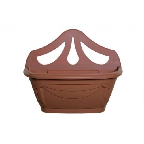 Whitefurze Venetian Terracotta Brown Wall Planter 42cm