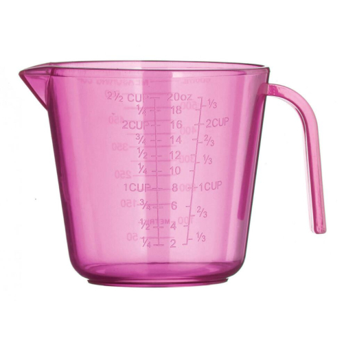 600ml Purple Measuring Jug Plastic Compact Kitchen Tool for Cooking and Baking