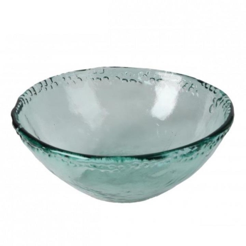 Glass Salad Bowl In Recycled Glass D28.5 X H10.5cm
