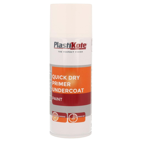 Quick Dry Primer Undercoat White 400ml Fast Smooth Base for Perfect Paint Finish