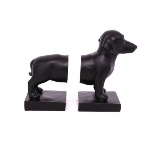 Sausage Dog Black Finish Dachshund Bookends