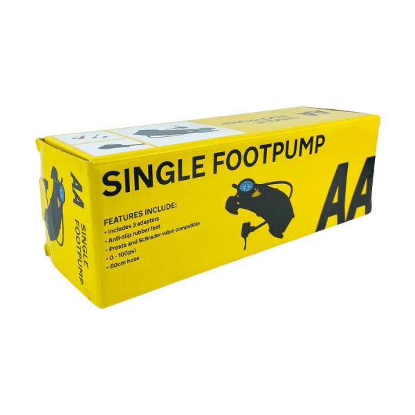 Heavy Duty Foot Pump Single Barrel Cylinder Air Inflator