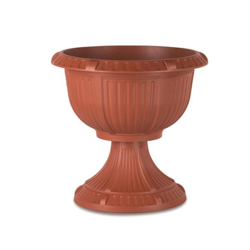 Venice Flower Vase with Pedestal 26cm Plastic Terracotta 5.5 L Indoor Outdoor