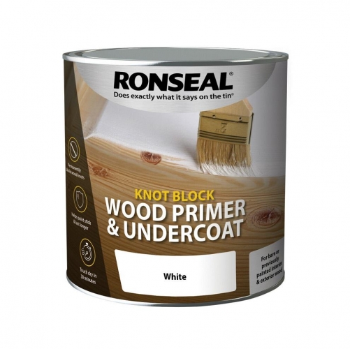 Ronseal Knot Block Wood Primer and Undercoat White 2.5L