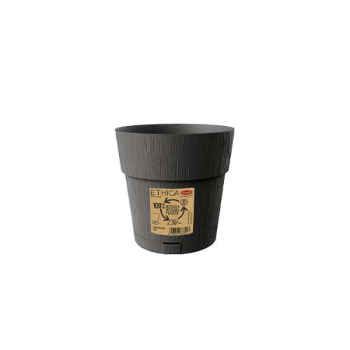 Ethica Plastic Pot 15cm Graphite Self Watering Recycled Durable Outdoor Planter