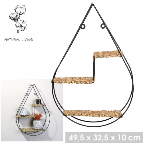 Pear Shape Metal Wall Shelf Home Decoration