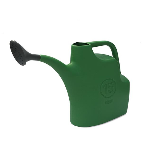 15L Green Watering Can Plastic Removable Rose Ergonomic Handle Indoor Outdoor