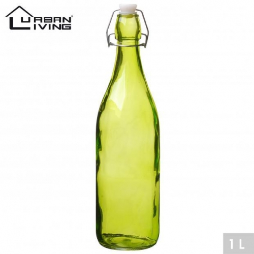 1Ltr Glass Bottle Green