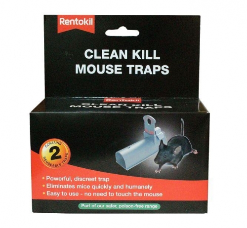 Pack of 2 Clean Kill Mouse Trap Poison Free And ReUseable