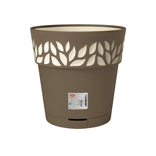 Cloe Pot 30cm Self Watering Dove Grey Vanilla Elegant Durable Outdoor Garden Pot