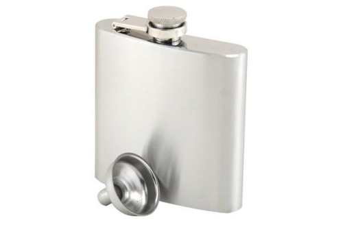 Stylish Stainless Steel 6oz Hip Flask with Funnel Drinkware Beverage Pour