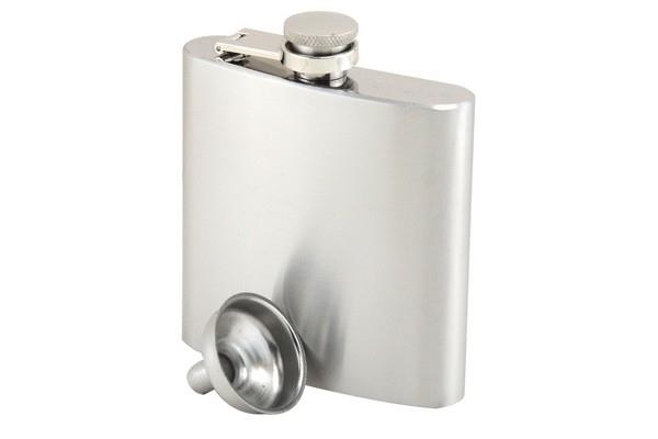 Stylish Stainless Steel 6oz Hip Flask with Funnel Drinkware Beverage Pour