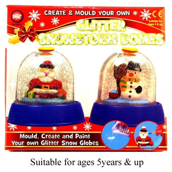 Glitter Snowstorm Domes Mould Create And Paint On Your Own Kids Activity Toy