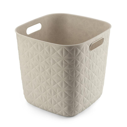 Softex Cube 15L Storage Basket Chalk White Plastic Organizer for Home Office