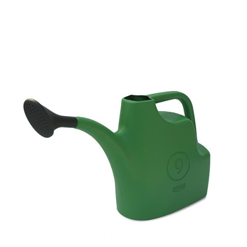 9L Green Watering Can Plastic Removable Rose Ergonomic Handle Indoor Outdoor