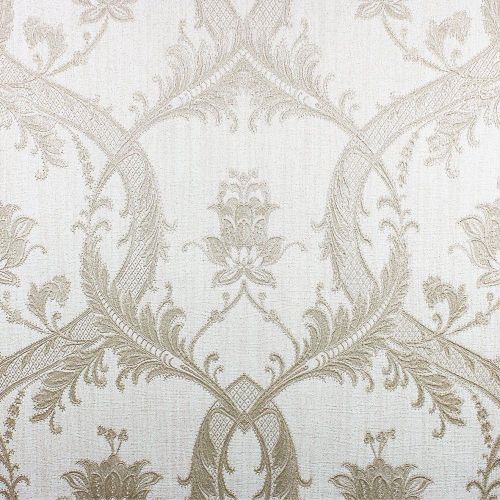 Elegant Milano Damask Glitter Beige cream wallpaper wall decoration 10.05mx0.53m